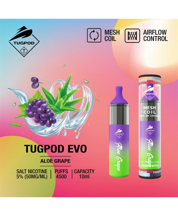 Tugpod EVO Disposable Vape Kit 4500 Puffs 10ml