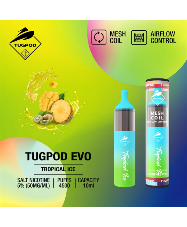 Tugpod EVO Disposable Vape Kit 4500 Puffs 10ml