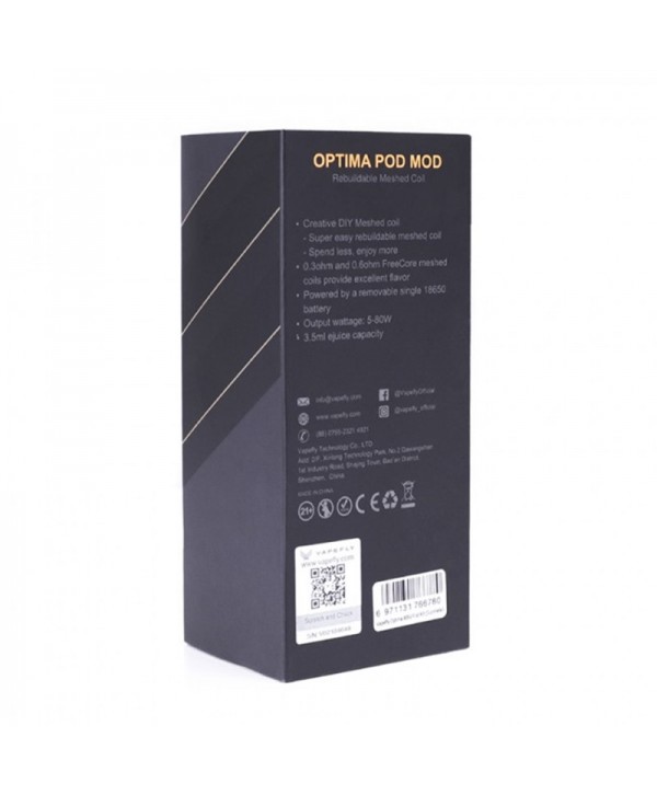 Vapefly Optima Pod Mod Kit 80W Single 18650 Battery