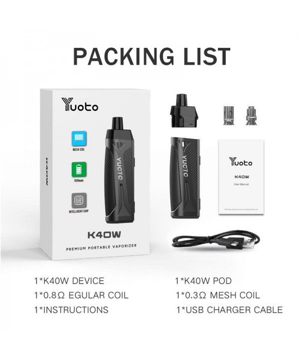 Yuoto K40W Pod System Kit 40W 1500mAh