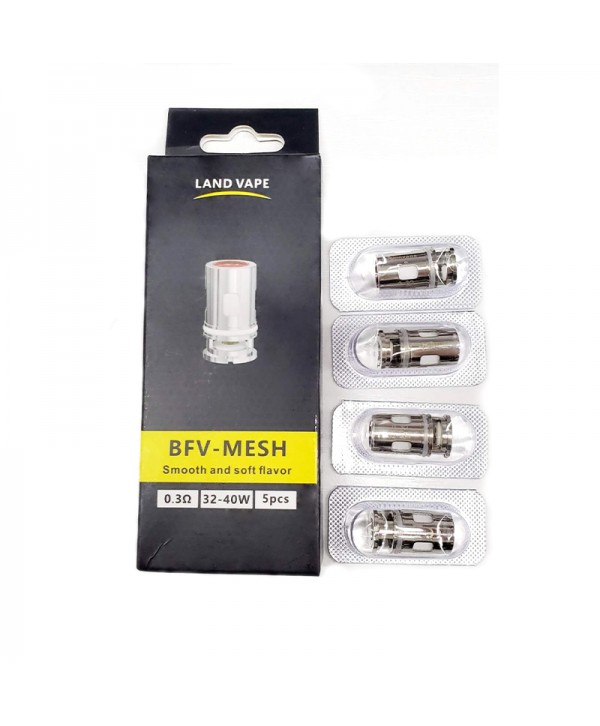 Land Vape BFV-MESH Coil (5pcs/pack)- Compatible with VOOPOO Drag Max/ Drag X&S/ Vinci / R80 / R40